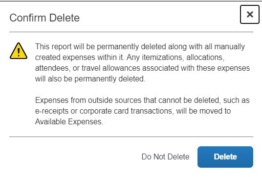 confirm delete button screenshot